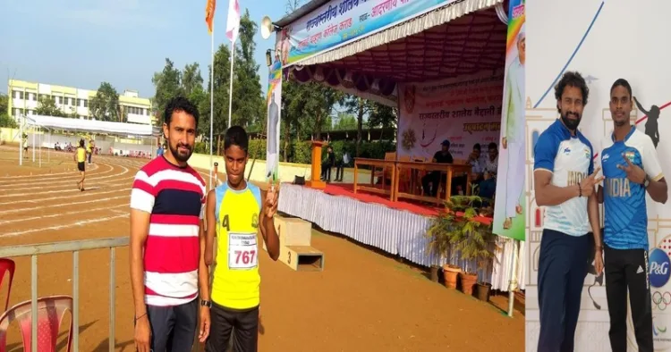 ‘Coach Sir’ Vaijnath Kale with Dilip Mahadu Gavit, a para-athlete