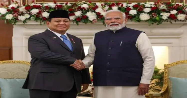 Indonesia President Prabowo Subianto and Prime Minister Narendra Modi