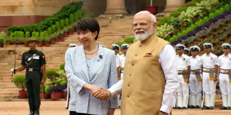 Japanese Prime Minister Sanae Takaichi and Prime Minister Narendra Modi
