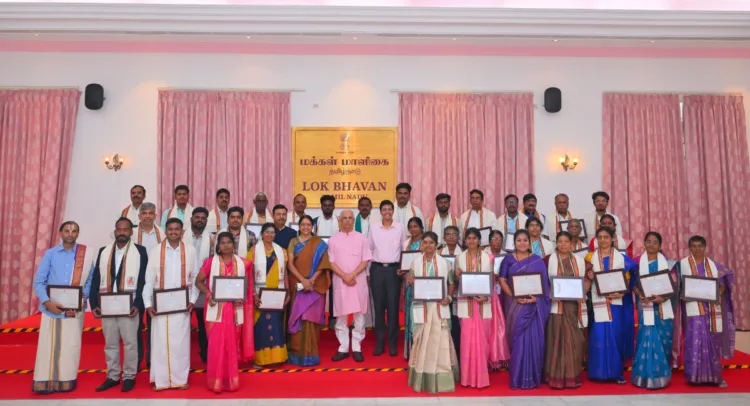 Tamil Nadu Governor Rajendra Vishwanath Arlekar, presided over the Kashi Tamil Sangamam 4.0 – 2025 Felicitation Ceremony at Lok Bhavan, Chennai on July 10, 2026