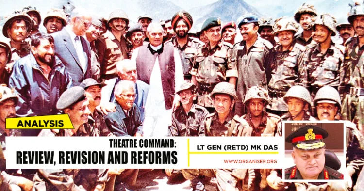 The then Prime Minister Atal Bihari Vajpayee with the soldiers in Kargil, June, 1999