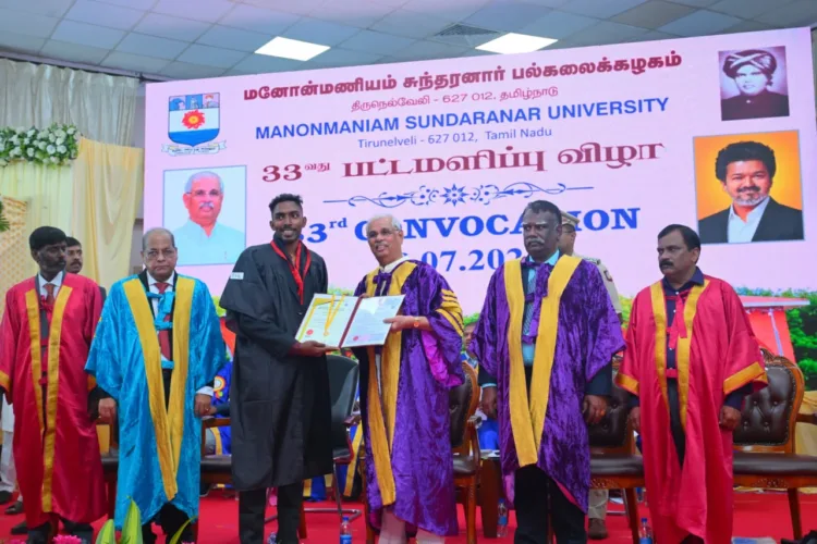 Manonmaniam Sundaranar University convocation on July 28.