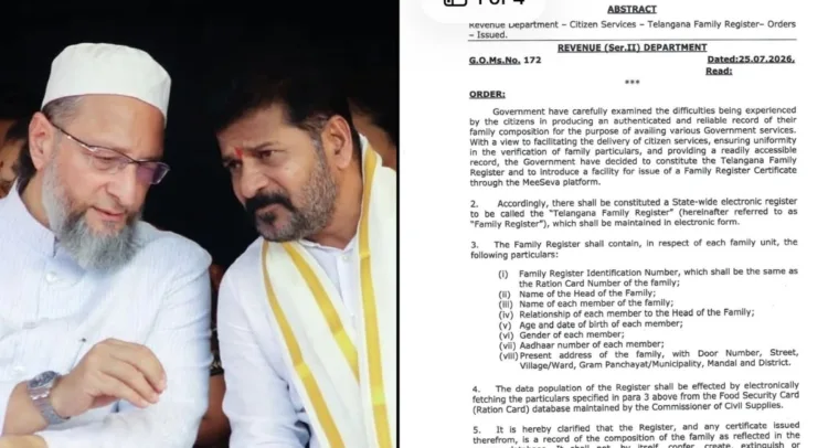 AIMIM President and MP Asaduddin Owaisi, Telangana CM Revanth Reddy