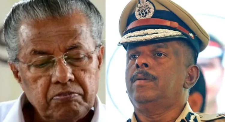ADGP MR Ajitkumar, IPS (Left) Pinarayi Vijayan (Right)