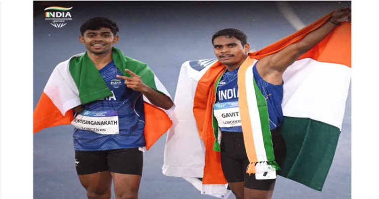 CWG 2026: Gold medallist Dilip Mahadu Gavit and silver medallist Mohammed Basil Morssinganakth