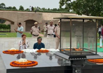 Sonam Wangchuk at Rajghat in Delhi
