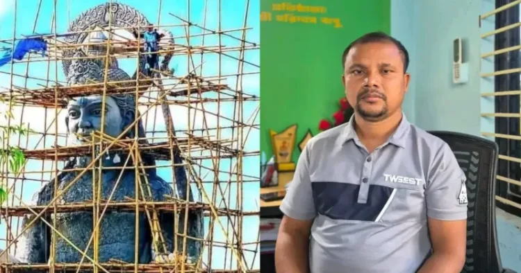 Haridas Chandra Tarani Das, the organiser of the proposed 81-foot bhagwan Ram murti was arrested in Bangladesh
