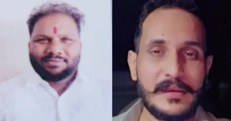 Hindu leader Sagar Beg (Left), Pakistan-based gangster Shahzad Bhatti (Right)
