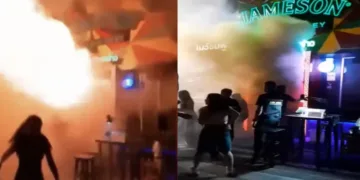 Visuals from the devastating fire in crowded pub in Bangkok
(Source: Screengrab from X)