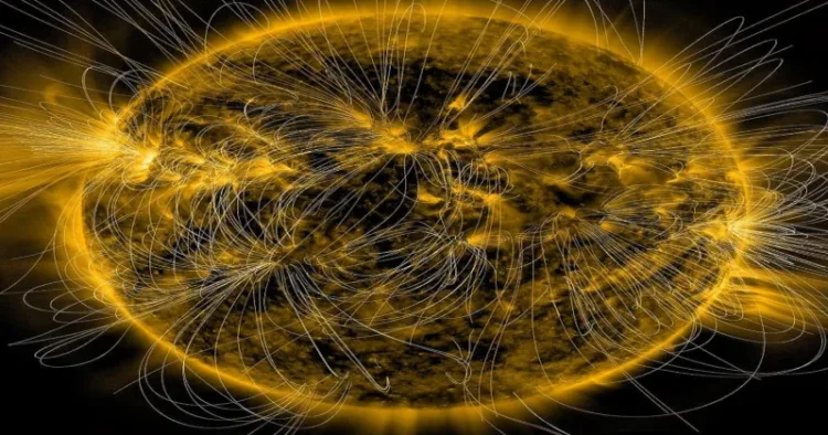 Depiction of the sun's magnetic fields (Representative Image)