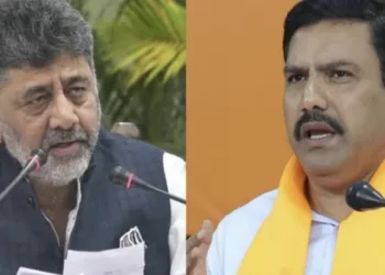 Chief Minister D.K. Shivakumar (Left), Karnataka BJP president BY Vijeyendra (Right)