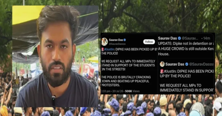 Abhijit Dipke (Left) ,CJP leaders allegedly spread false claims that the Modi government had initiated talks during the Parliament march