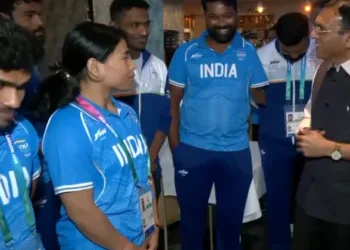 Union Minister Mansukh Mandaviya urged India’s 124-member contingent in Glasgow to compete with passion