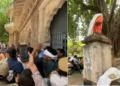 NSUI and ABVP supporters clash in Kota college over the damaged statue of Swami Vivekananda