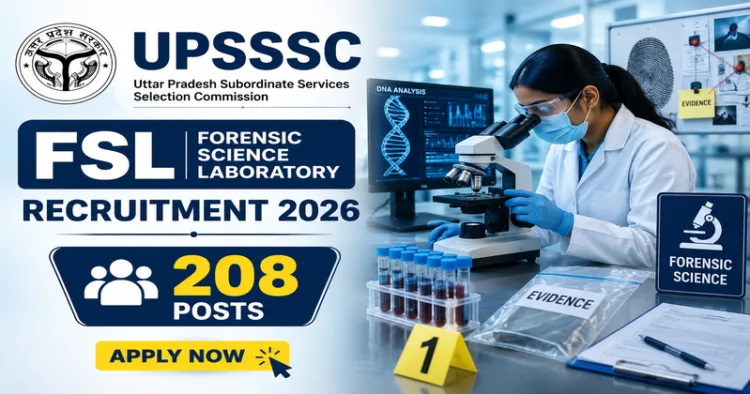 UPSSSC FSL Recruitment 2026: Apply Online for 208 Scientific Assistant and Lab Assistant Posts Before August 17 (This image is generated by AI)