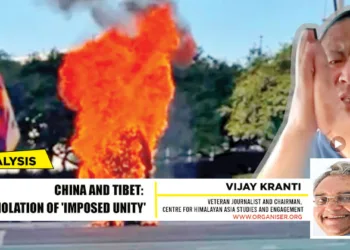 Self-immolation by Lobsang Palden in front of UN Headquarters in New York, (inset) the activist shortly before immolating himself