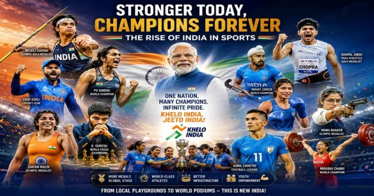 Indian sports person make their mark in the international arena (This is an AI generated image)