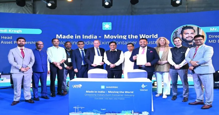 Union Minister Sarbananda Sonowal unveils first India-made export-import shipping container