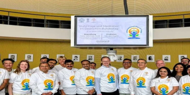 German Bundestag hosted its first-ever Yoga and Meditation session, marking a milestone in global celebration of the International Day of Yoga