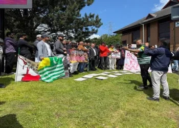 Kashmiri diaspora protests in Bradford over Pakistan's crackdown in PoJK