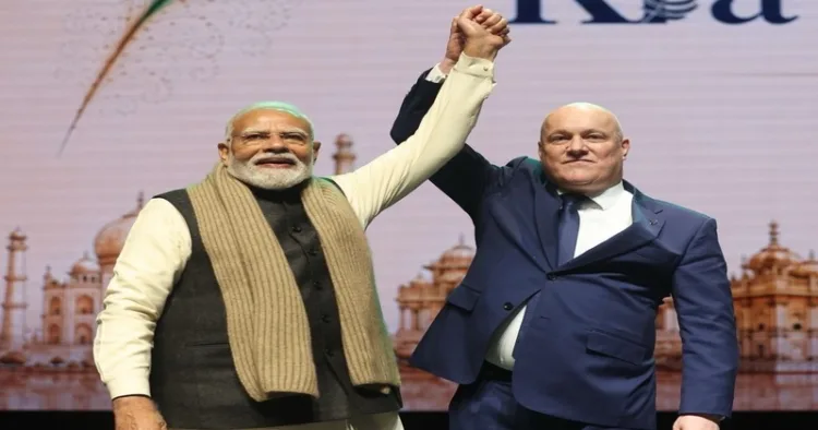 Prime Minister Narendra Modi and New Zealand Prime Minister Christopher Luxon