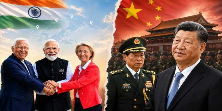 As India expands its global partnerships, China grapples with growing political, military and economic challenges