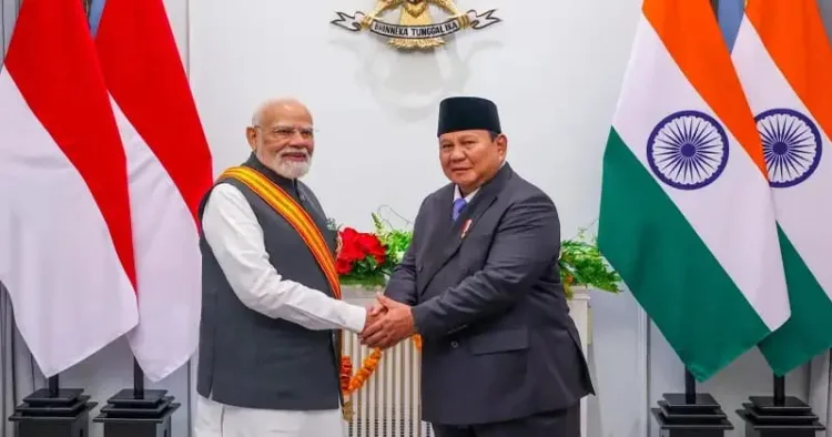 Prime Minister Narendra Modi (Left) and Indonesian President Prabowo Subianto (Right)