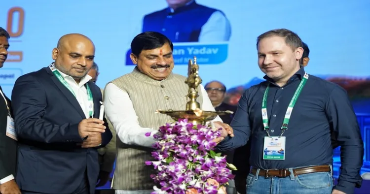 Madhya Pradesh Chief Minister Mohan Yadav speaks at the inauguration of the 'MP Tech Growth Conclave 3.0: GCC, Data Centre and Semiconductor' event, in Bhopal