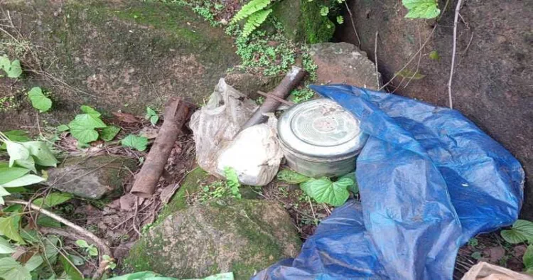 Weapons, explosives and Maoist-related materials recovered by security forces in Kanker