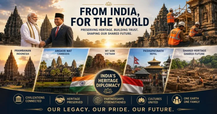 India is restoring ancient temples and heritage sites across Asia, using cultural diplomacy to preserve shared civilisational heritage
