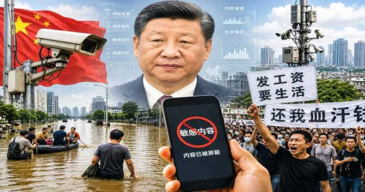 Floods, wage protests and expanding digital surveillance underscore Beijing's efforts to contain social unrest and suppress public dissent