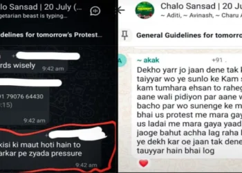 Viral chats linked to the 'Chalo Sansad' protest have sparked controversy