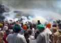 Punjab police baton charge MGNREGA workers