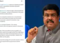 Union Education Minister Dharmendra Pradhan (Right)