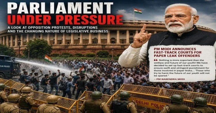 From Pegasus to NEET, Parliament has witnessed repeated Opposition protests that have shaped the course of legislative sessions since 2021