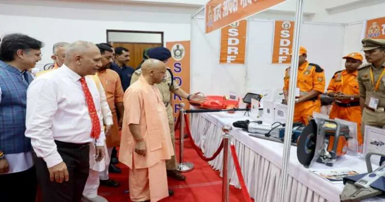 Chief Minister Yogi Adityanath Inspecting the Newly Inaugurated Uttar Pradesh State Disaster Management Authority (UPSDMA) Headquarters