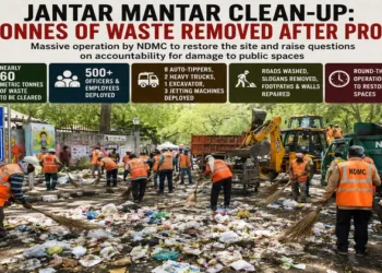 Jantar Mantar's 60-tonne clean-up has reignited debate over accountability for the civic cost of mass protests