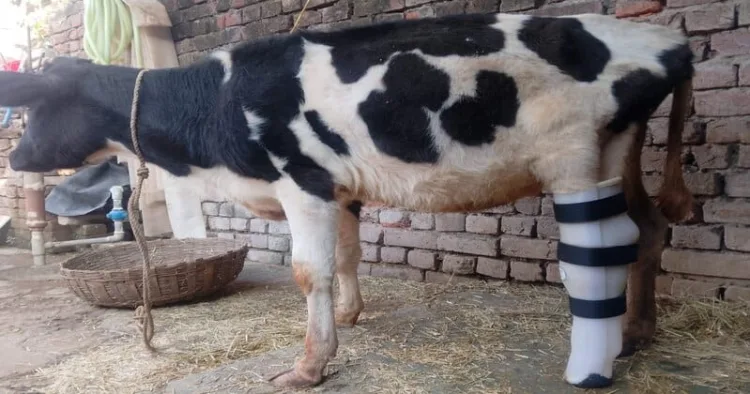 A calf injured in Pakistan shelling during Operation Sindoor walks again after receiving the innovative 'Krishna Limb'