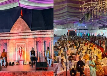 Rajabhoj Memorial Lecture Series Committee, Dhar, hosted a lecture on “Bhojshala: India’s Cultural Renaissance” at Milan Mahal