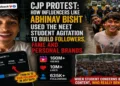 The CJP protest gave influencers like Abhinav Bisht a platform for followers and fame, raising questions over the focus on NEET students