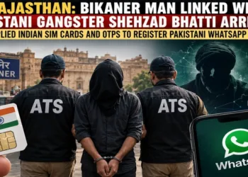 Bikaner Police arrested an 18-year-old man accused of providing an Indian SIM card to Pakistani gangster Shehzad Bhatti’s associates (AI-generated image)