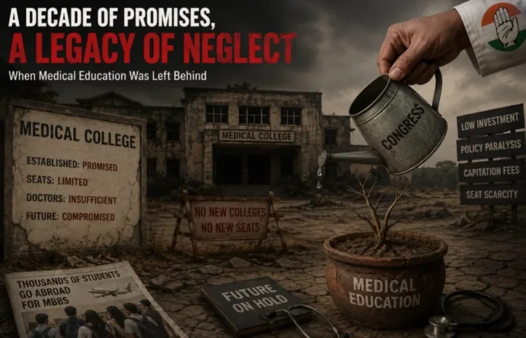 Years of policy neglect constrained medical education, limiting opportunities, infrastructure and healthcare access across India (AI-generated image)
