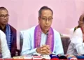 Rev Sushil Daimari, secretary of AATBC addressing the press briefing