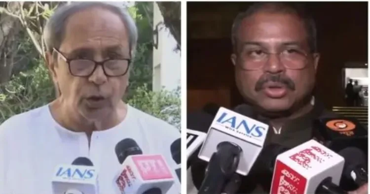 LoP Naveen Patnaik and Sambalpur MP and former Union Minister Dharmendra Pradhan