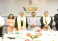 Union Education Minister Pralhad Joshi meets Iran’s Acting Minister Masood Shams-Bakhsh for bilateral talks during the 13th BRICS Education Ministers’ Meeting in Bhubaneswar.