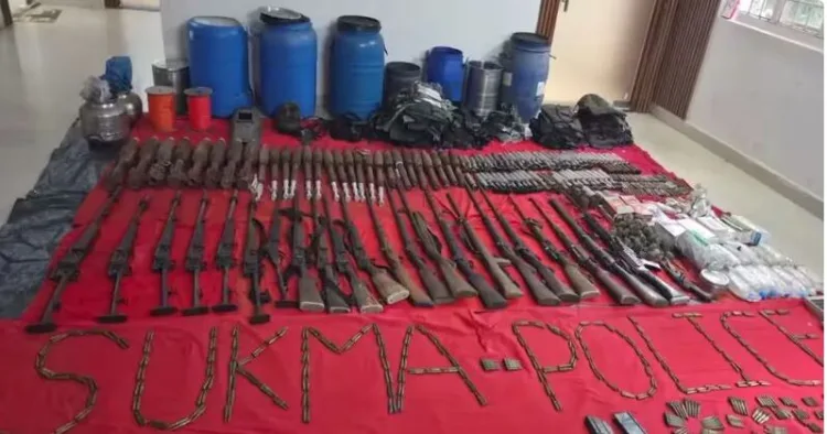 23 weapons, 492 live rounds recovered from Maoist dump in Chhattisgarh's Sukma