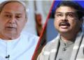 Former Union Minister Dharmendra Pradhan and BJD President Naveen Patnaik