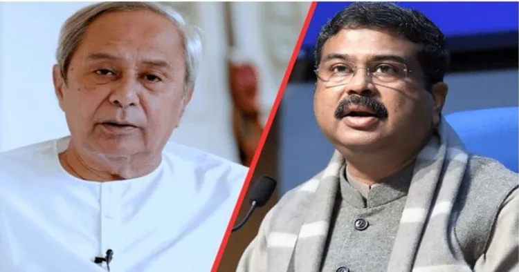 Former Union Minister Dharmendra Pradhan and BJD President Naveen Patnaik