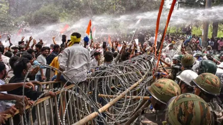 Protesting students in Jharkhand