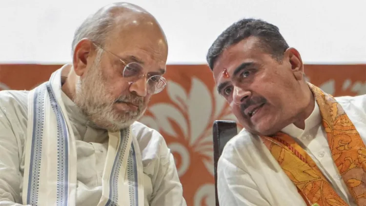 Union Home Minister Amit Shah with Bengal CM Suvendu Adhikari